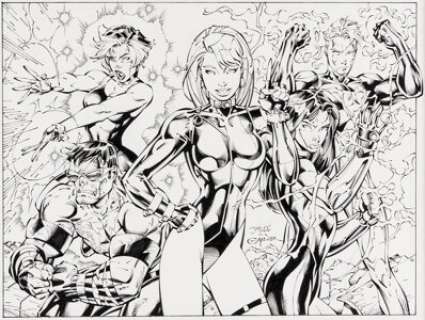Jim Lee and Alex Garner - Gen 13 Illustration Original Art (c. 1990s). | Heritage