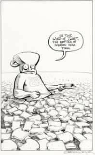 Shannon Wheeler - Too Much Coffee Man Illustration Original Art (undated).