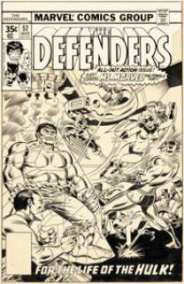 Ed Hannigan and Joe Sinnott The Defenders #57 Cover Original Art (Marvel, 1978).