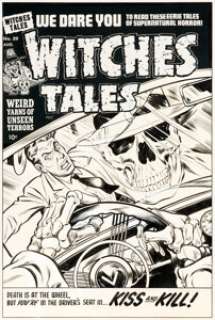 Bob Powell and Warren Kremer Witches Tales #20 Cover Original Art (Harvey, 1953).