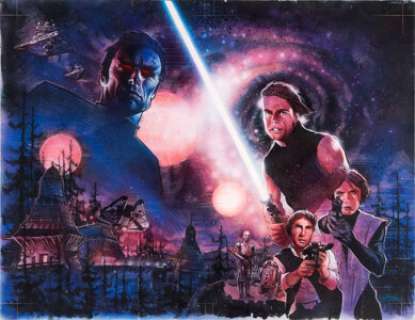 Mathieu Lauffray Star Wars: Heir To The Empire Trade Paperback Wraparound Cover Original Art (Dark Horse, 1996).