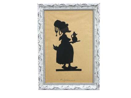 Prof. Volker Schönwart | Donald Duck - Madame Canard - Scherenschnitt - gerahmt - (2023) | Catawiki