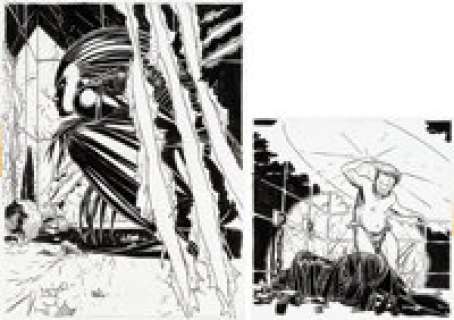 Chris Bachalo and Mark Buckingham Marvel Universe 1994 #109 Penance Trading Card Illustration Original Art (Marvel/Fleer, 1994).