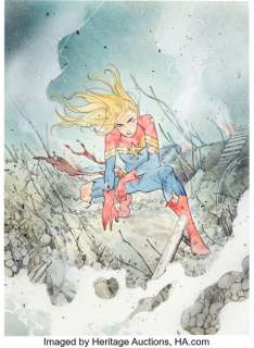 Peach Momoko Captain Marvel: The End #1 Variant Cover Original Art (Marvel, 2020).