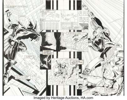 Jim Valentino Shadowhawk #2 Story Pages 14-15 Original Art (Image , 1992).