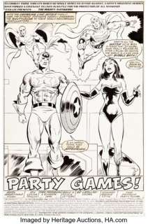 Rik Levins and Fred Fredericks The Avengers #325 Splash Page 1 Original Art (Marvel, 1990).