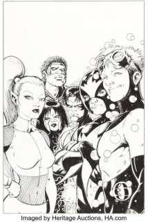 Darick Robertson New Warriors #2 Variant Cover Original Art (Marvel, 1999).