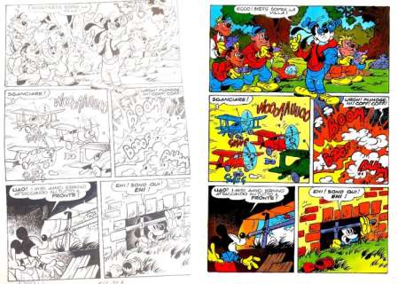 Sergio Asteriti, Giorgio Pezzin | Topolino 1665 - Original signed inked page by Sergio Asteriti - page 35 - (1987) | Catawiki
