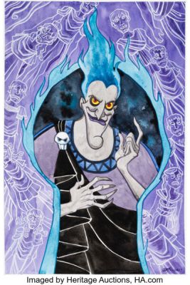 Jill Thompson Disney Villains Hades #3 Galaxycon Exclusive Cover Painting Original Art (Dynamite Entertainment, 2023). | Heritage