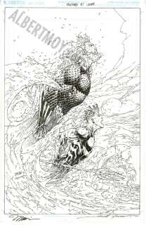 Jim Lee, Scott Williams | Aquaman Issue 1 Page Cover | Albert Moy