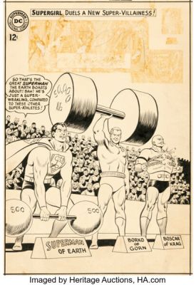 Curt Swan and Sheldon Moldoff Action Comics #304 Cover Original Art (DC, 1963).