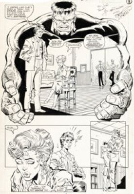 Todd McFarlane, Erik Larsen, and Jim Sanders III The Incredible Hulk #346 Story Page 6 Original Art (Marvel, 1988).