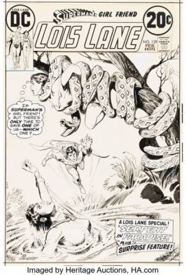 Bob Oksner Superman‘s Girlfriend, Lois Lane #129 Cover Original Art (DC, 1973).