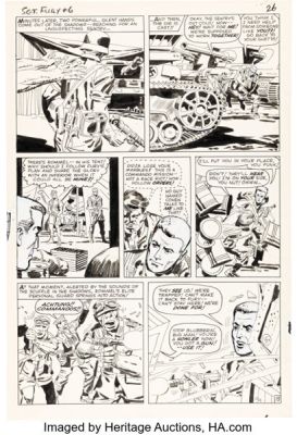 Jack Kirby and George Roussos (as Geo. Bell) Sgt. Fury #6 Story Pages 19-20 Original Art (Marvel, 1964). (Total: 2 Original Art) | Heritage