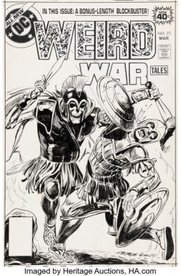 George Evans Weird War Tales #73 Cover Original Art (DC, 1979).