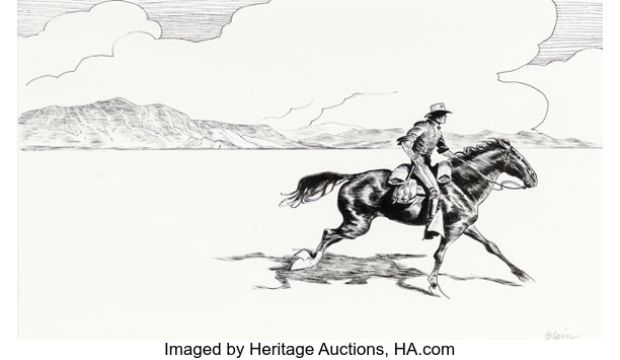 Christophe Blain Une Aventure du Lieutenant Blueberry, Amertume Apache #1 Inside Front Cover Original Art (Dargaud, 2019). | Heritage