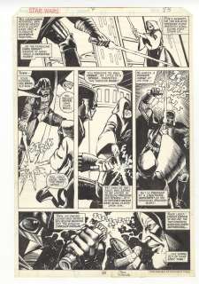 Star Wars #4 Pg23 Howard Chaykin Original Comic Art Vader Vs. Obi Wan
