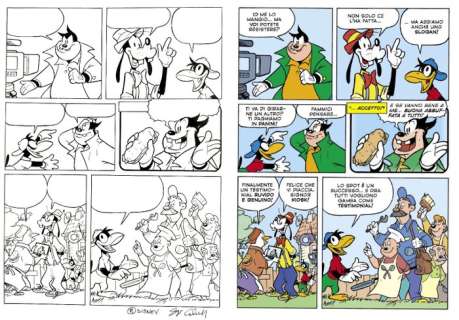 Sergio Cabella, Roberto Gagnor | Goofy I TL 3487-4 - Il testimonial - inked original page 3 by Sergio Cabella - (2020) | Catawiki