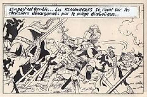 De Moor, Bob - 1 Page originale + album de luxe - De Leeuw van Vlaanderen / Le Lion de Flandre - (p.58) - 1949 | Catawiki