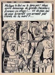 De Moor, Bob | De Moor, Bob - 1 Page originale + album de luxe - De Leeuw van Vlaanderen / Le Lion de Flandre - (p.65) - 1949 | Catawiki
