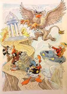 Alessandro Gottardo - 1 Watercolour - Uncle Scrooge - "Scrooge McDuck vs Dr. Griffin" - 2022 | Catawiki