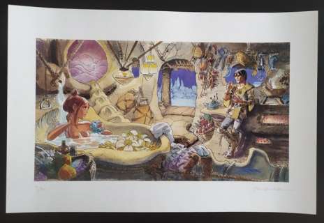 Mézières, Jean-Claude - 1 Tirage pigmentaire - Valerian et Laureline - Le Bain de Laureline | Catawiki