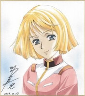 Akira Kawarajima ’Hand-Drawn Color Shikishi:"Mobile Suit Gundam" Sayla | Mandarake (Big Web)