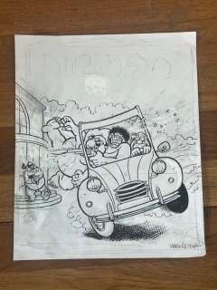 Retera, Mark - 1 Original drawing - Dirkjan - Frans wilde naar de sauna - 2020 | Catawiki