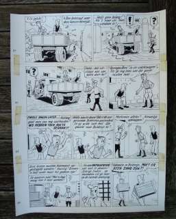 Pom - 1 Original page - Piet Pienter en Bert Bibber - Buldaarse rapsodie - 1958 | Catawiki