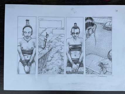 Bosschaert, Jan - 1 Original preliminary page - Jaguar | Catawiki