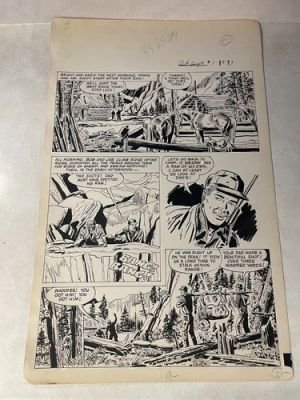 BOB SWIFT #1 original comic art 1951 Sportsman RETURN TO CABIN AFTER HUNT RAM | eBay US (Buy It Now)