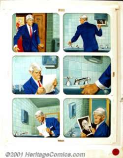 John Cullen Murphy - Original Art for Mad #134 - Back cover (EC, 1970). Entitled "A TV Scene We’d Like To - | Heritage