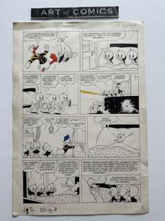 Carl Barks/Wilbert Plijnaar - 1 Original page - Donald Duck - re-inked and partly-coloured "Donald Duck Santa’s Stormy Visit" (W FGW 46-01) - Donald Duck 1977 - 1977 | Catawiki