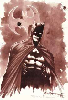Martin R.R. - Peinture originale - Batman After Michael Turner - Wine Art - 50 X 35 cm | Catawiki