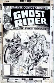 Bob Budiansky and Joe Rubinstein - Original Cover Art for Ghost Rider #50 (Marvel, 1980). This classic cover is -