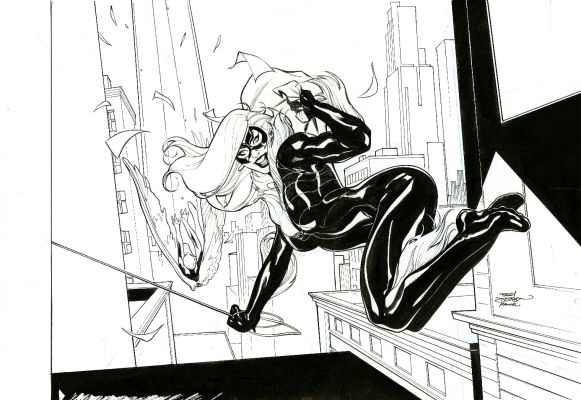 Terry Dodson | Deadly Dispute Black Cat MTG Card | Terry Dodson