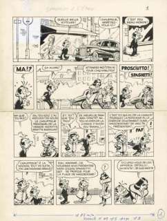 Dino Attanasio (Né En 1925) - Spaghetti et l‘étoile Encre de Chine pour les 5 planches de cette histoire parue dans le n° 15 du journal Formule 1 du 13 novembre 1973.