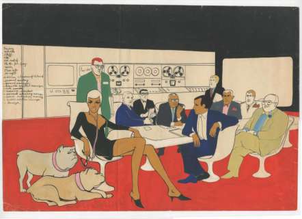 Guy Peellaert (1934-2008) | Encres de couleur du milieu des années 60 pour cette illustration inédite. | Huberty Breyne