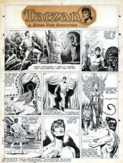 Burne Hogarth - Original Comic Strip Art for Tarzan, dated 2-1-48 (King Features Syndicate, 1948). One of the - | Heritage