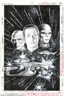 Jerome Moore - Original Cover Art for Star Trek: the Next Generation #7 (DC, 1990). On a famine relief mission, -
