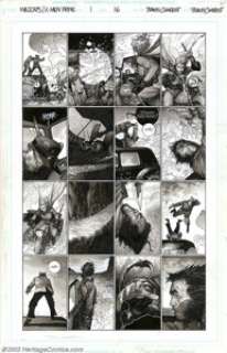 Travis Charest - Original Art for Wildcats/X-Men #1, page 16 (Wildstorm, 1998). Zealot, a cold and deadly -