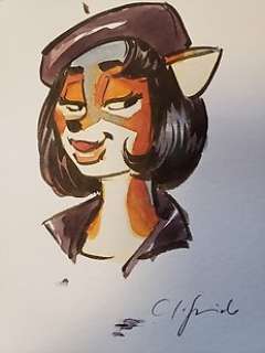 Guarnido, Juanjo - 1 Original colour drawing - Blacksad - Rachel Zucco - 2021 | Catawiki