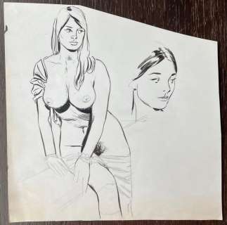 Cuvelier, Paul - 1 Original drawing - Erotisch werk | Catawiki