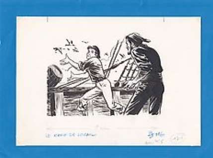 Follet, René - 1 Original drawing - Le Récif de corail - 1955 | Catawiki