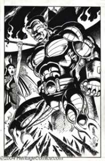 John Byrne and George Perez - Colossus Pin Up Original Art (1993-2003). Bozhe moi, tovarich! Colossus of the - | Heritage