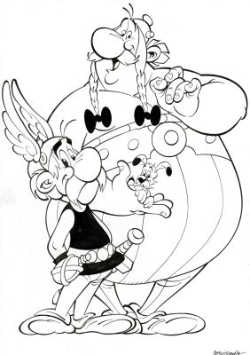 Uderzo (Studios) | Astérix, dessin original à l’encre de chine. | Septimus