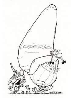 Uderzo, Albert - 1 Offset Print - Asterix - 4ème plat au menhir - (années 1990) | Catawiki