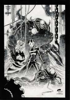 Roger Robinson and Jim Pascoe - X-Men "Rogue" Promotional Original Art Splash Page (2003). She may just be -