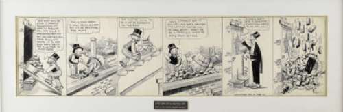 Bud Fisher - Mutt and Jeff Daily Comic Strip Original Art (Star Co., 1912). Historians and collectors take note -- -