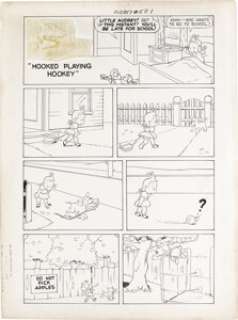 Little Audrey #5, Page Original Art, Group of 7 (St. John, 1949). Between taxi-crabs, pool sharks, and dueling -